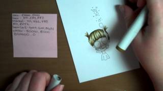 Coloring an under water scene with Copic markers