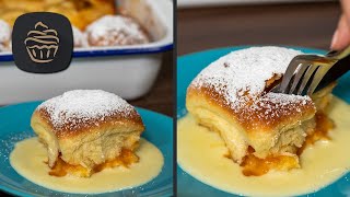 Buchteln mit Vanillesauce und Marmelade - Ein fluffig süßer Traum 😍