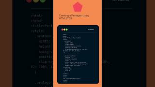 Creating a Pentagon using HTML/CSS #html #css #coding