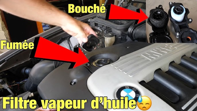 Fumée blanche échappement démarrage BMW - YouTube