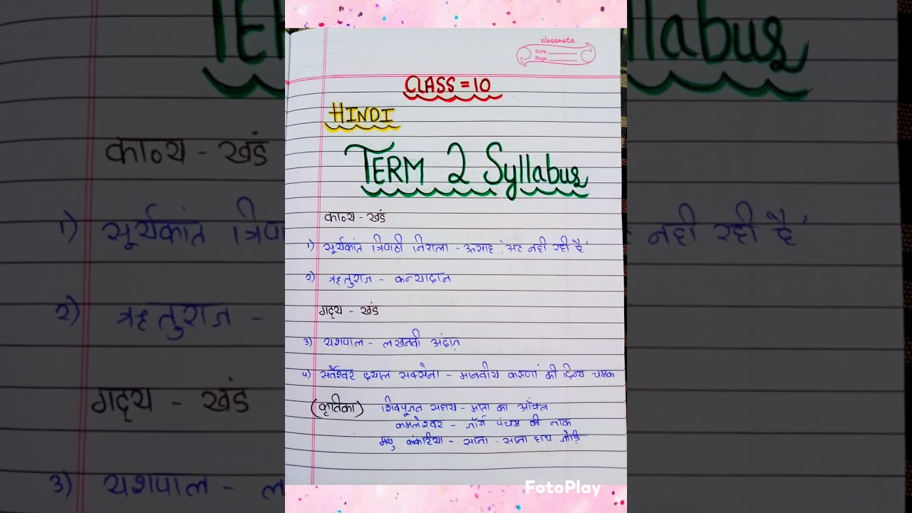 Class 10 HINDI Term 2 Syllabus CBSE Kshitij And Kritika Chapters Class 10 HINDI Term 2 Syllabus CBSE Kshitij And Kritika Chapters