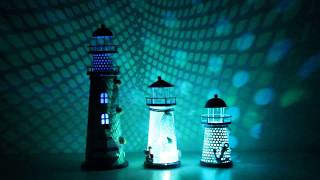 Lighthouse Tin Model Decor Color Flashing LED Night Light