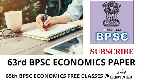 63rd BPSC ECONOMICS OPTIONAL, ECONOMICS MAINS BPSC, 65th BPSC ECONOMICS