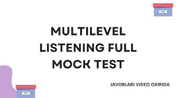 MULTILEVEL FULL LISTENING(MOCK) TEST #cefr #mocktest #multilevel