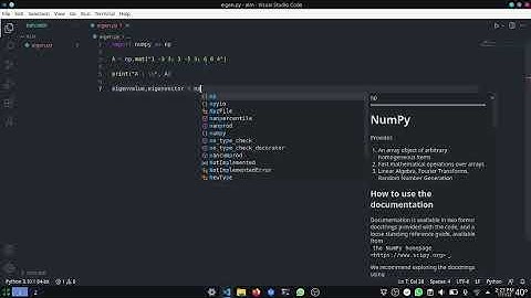 Cara Mencari Nilai Eigen dan Vector Eigen Dengan Python