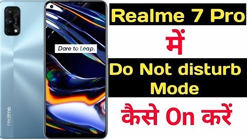 How to enable Do not disturb mode in realme 7 pro || Realme 7 pro me do not disturb kaise on kare ||