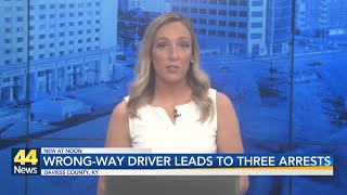 Wrong-way driver leads to three drug arrests in Daviess County