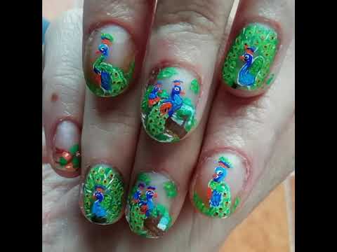 Peacock nails #Arte #acrilici #micropittura #painting #micropainting #nailart #artist