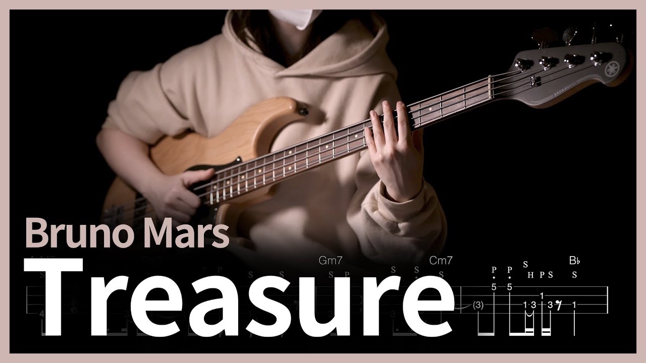 294. Bruno Mars - Treasure 【★★★☆☆】 (Bass Cover) | 베이스 악보[TAB]