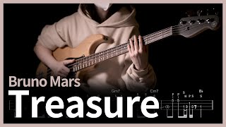 294. Bruno Mars - Treasure 【★★★☆☆】 (Bass Cover) | 베이스 악보[TAB]