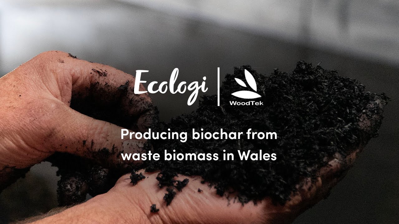Ecologi x Woodtek: Producing biochar from waste biomass in Wales - YouTube