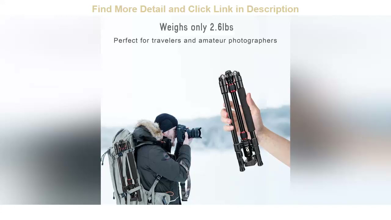 Weekly Top BONFOTO B690A Lightweight Aluminum Tripod Portable Travel Camera Stand with 360 Degree B