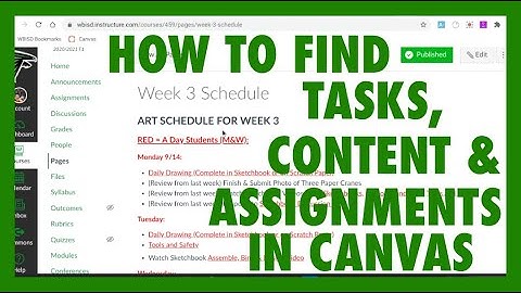 How to Find Assignments, Tasks & Content | In Canvas