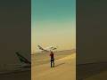 Emirates A380 taking off while Cycling by the runway #aviation #dxb #runway