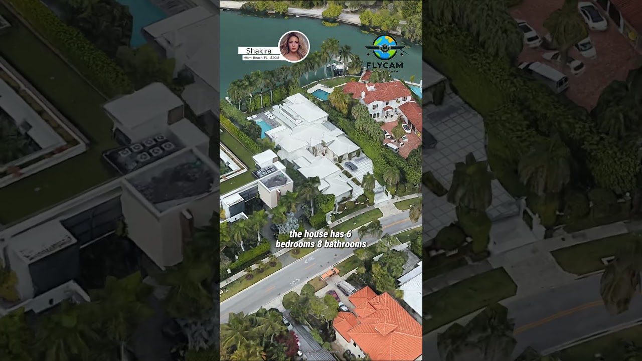 Особняк певицы Шакиры стоимостью 20 миллионов долларов в Майами-Бич