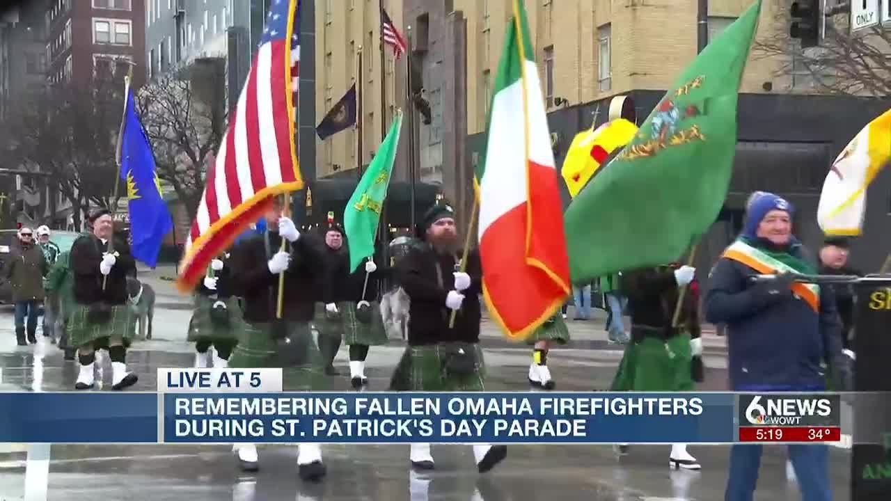 Remembering fallen Omaha firefighters during St. Patrick's Day Parade
