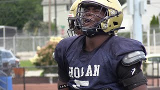 Defense sets Hoban's tone