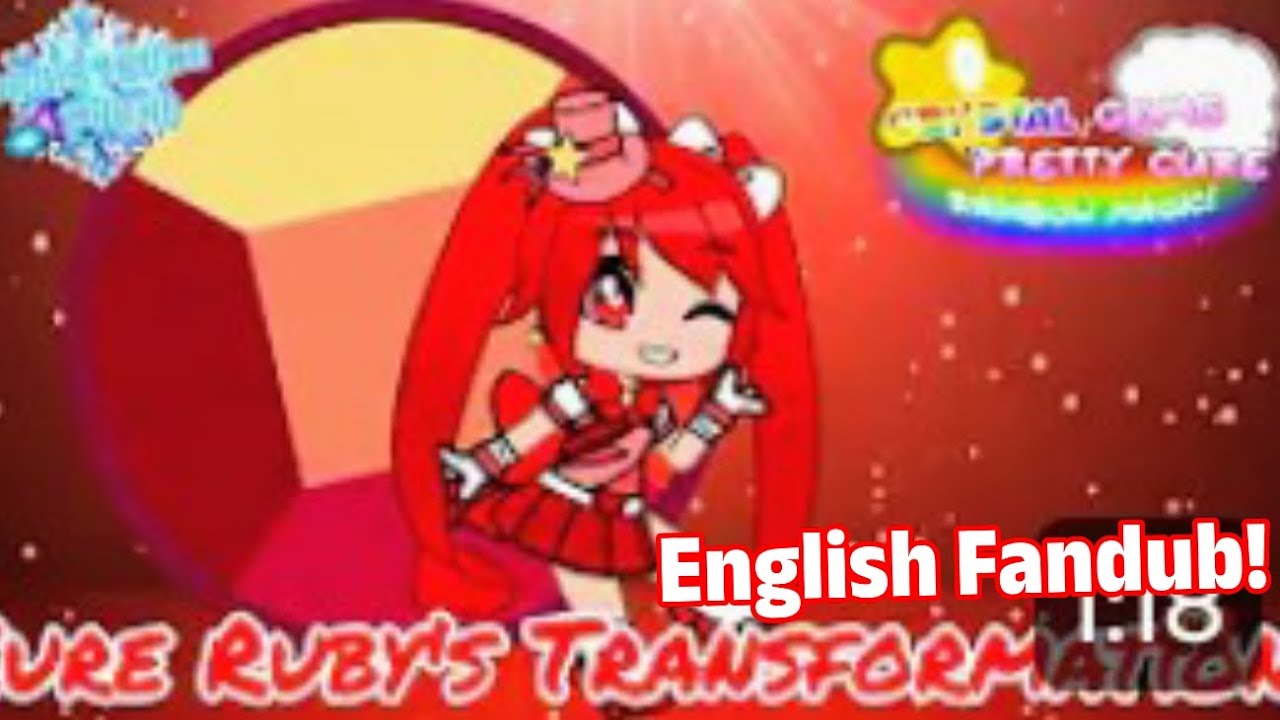 Cure Ruby Transformation English Fandub! ❤️💎 (Original Video made by: @DaviSteven-g4b)