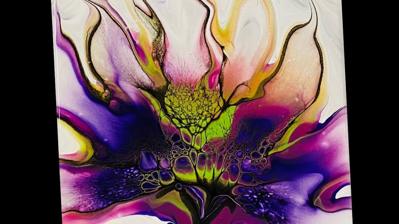 (1006) Simplistic Bloom Technique~Acrylic Paint Pouring~Abstract - YouTube