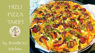 Hizli Pi̇zza Tari̇fi̇ Dominos Bol Malzemos Pizza Recipe With Dough Sauce Toppings Mukbang