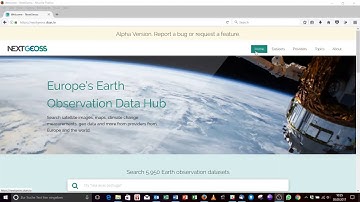 NextGEOSS Data Hub alpha release DEMO