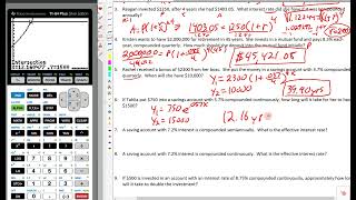 PRACTICE TEST- Unit 8- Applications of Exponentials and Intro to Series