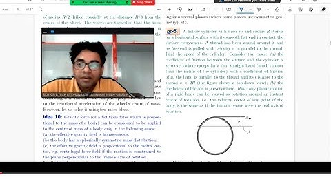 Good L Mechanic Problem.8 of JAAN KALDA explain by RKH SIR(B.TECH IIT D) AUTHOR OF IRODOV SOLUTIONS
