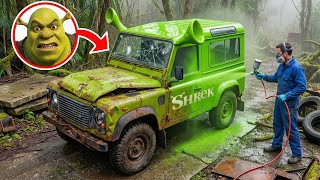Paint Job of Abandoned SHREK TRUCK | Forgotten Swamp Car Revival