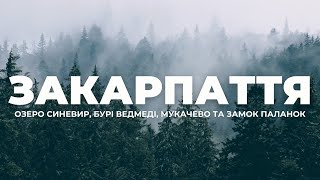 Закарпаття | Озеро Синевир, Бурi Ведмедi, Мукачево та Замок Паланок