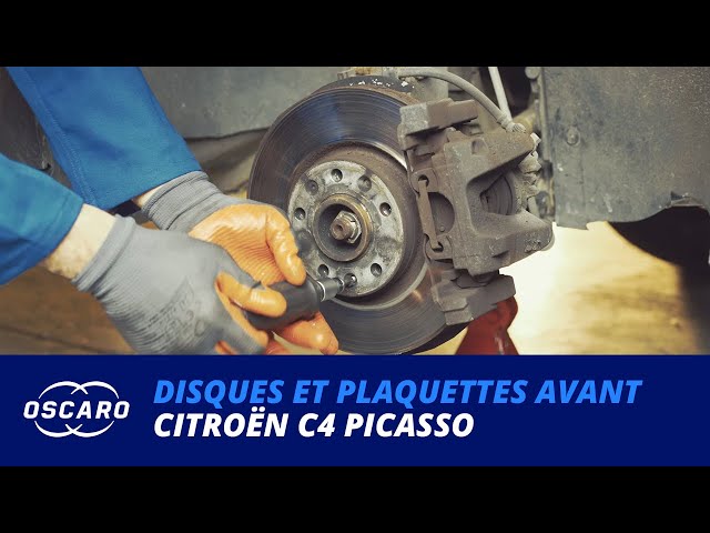 Changer les disques et plaquettes de freins avant sur Citroën C4 -  Tutoriels Oscaro - YouTube