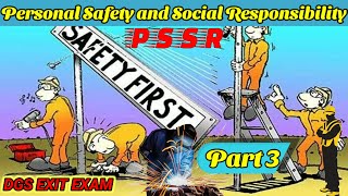 PSSR Exit Exam Questions #3 | | Personal Safety and Social Responsibility
