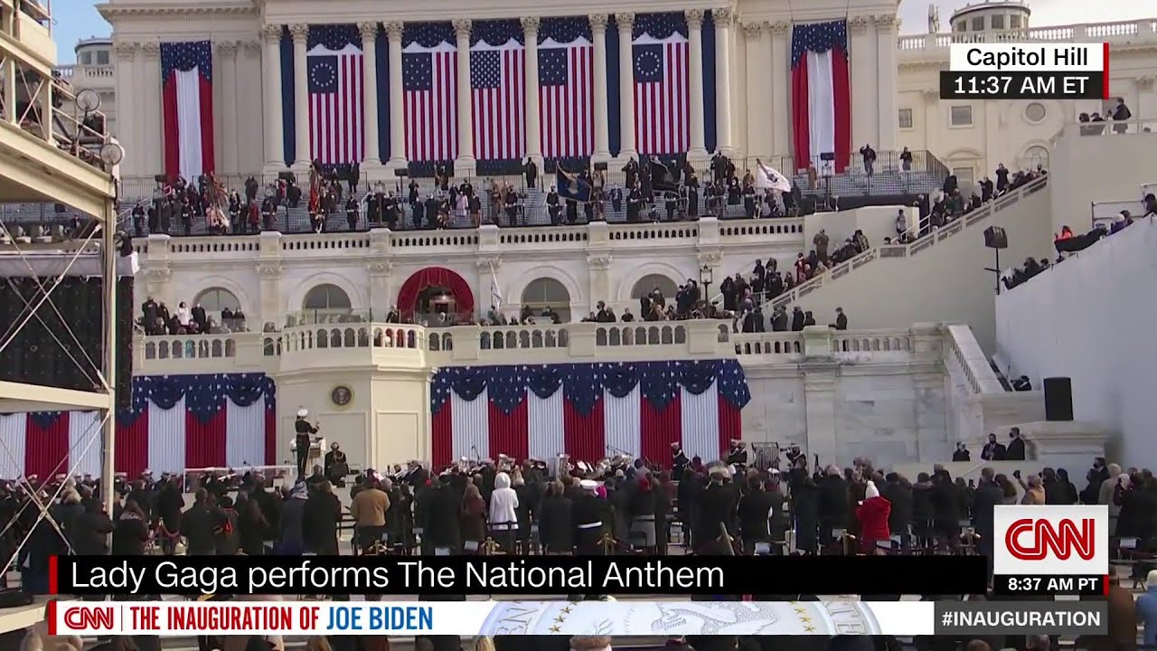 Watch now: Lady Gaga delivers powerful anthem at inaugural