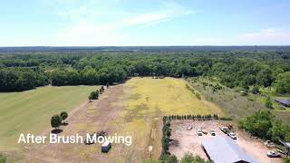 Tiny Home Community after the brush mowing comes the clean up