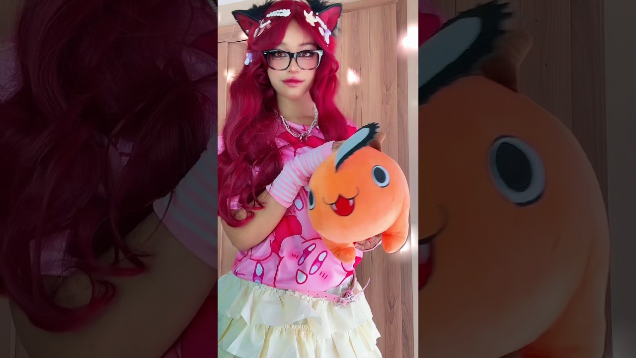 Round 2 with pochita?!😳 who’d win?👀LETS VIBE😘💓 #princesssachiko #sachi_hime96