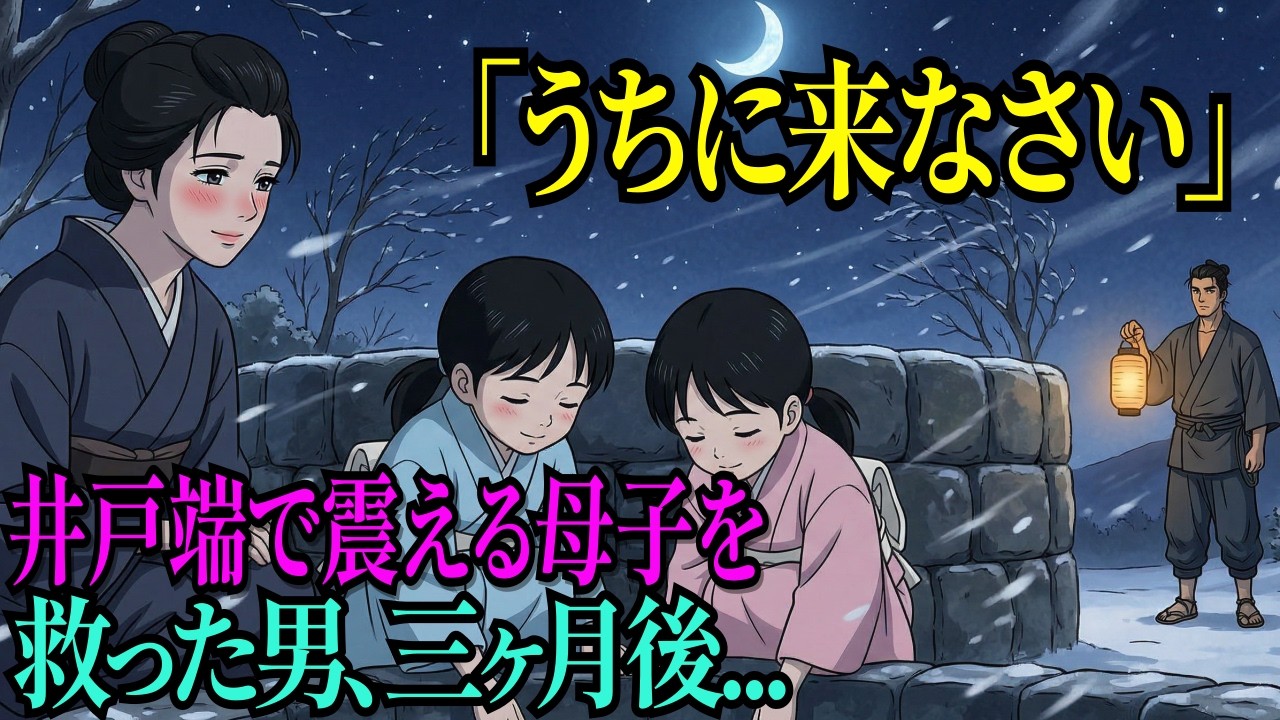 借金で土地を失う寸前の男→井戸端で震える母娘を救った結果... 一夜で運命が激変した「衝撃の理由」｜民話｜江戸時代｜マンガ｜昔話｜