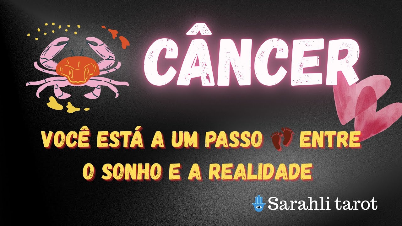 🦀 CÂNCER 🔮 VOCÊ ESTÁ A UM PASSO .. ESTÁ MUITO PERTO DE.. 🙏🏼✨@sarahlitarot  