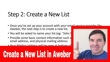 How to create a New List in Aweber Autoresponder