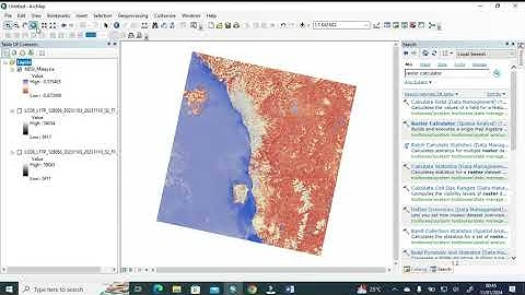 NDSI (Normalized Difference Salinity Index) of Malaysia Coastline Of Landsat 8 Data ][ On ArcgIs