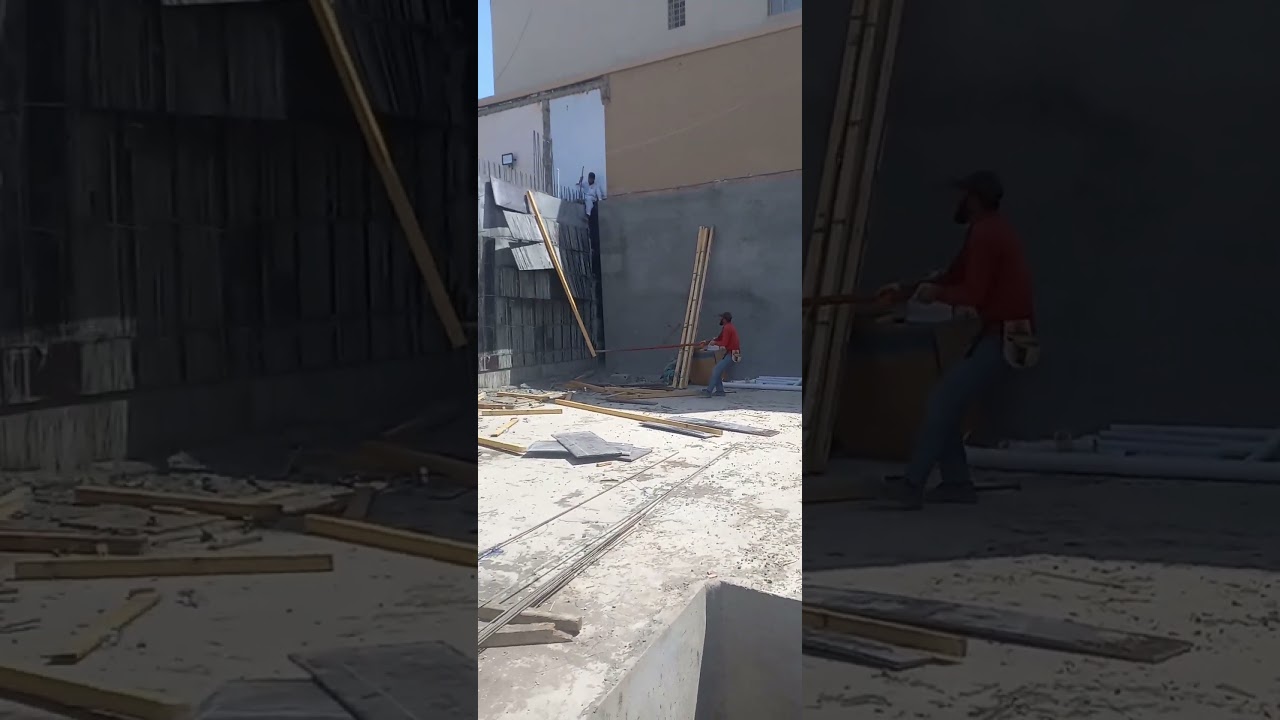 Removing plywood after concrete