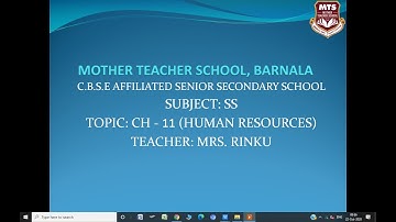 CLASS 4   CH - 11 (HUMAN RESOURCES)