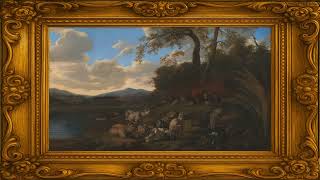 Pastoral Vintage Sheep Landscape in 4K | Ambient Frame TV Art Screensaver for Relaxing Decor