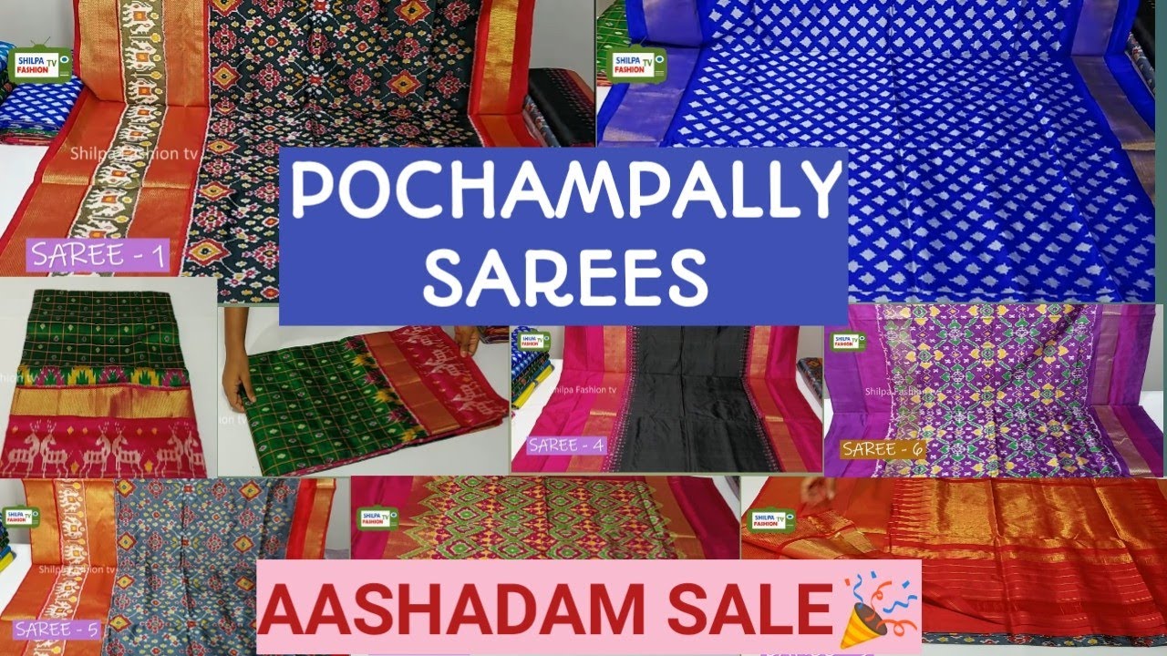 pochampally sarees | Aashadam offers | Pochampally ikkat silk ...