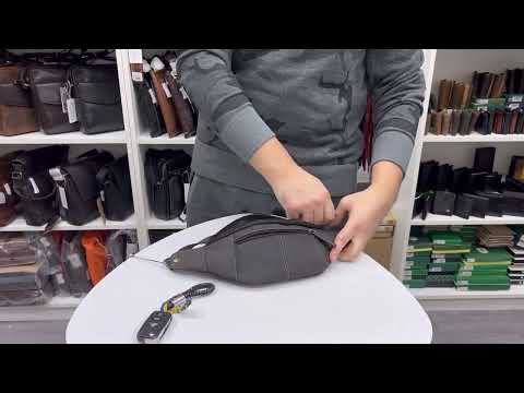 Шкіряна бананка Visconti 721 OIL BR темно-коричневий video