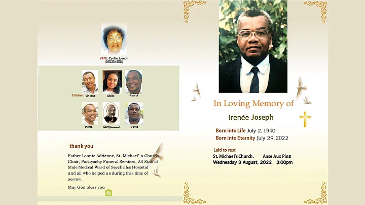 The Loving Memory of Irenee Joseph
