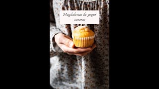 Magdalenas de yogur esponjosas con copete- Fácil postre de las abuelas