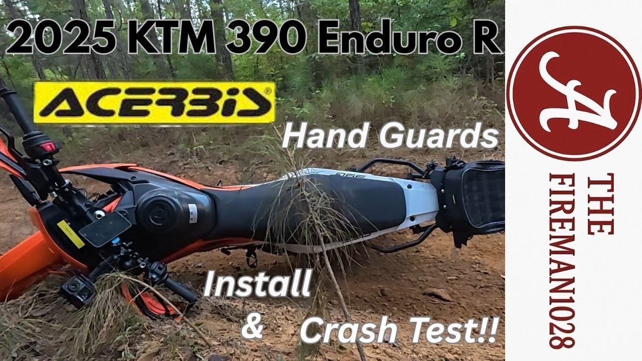 KTM 390 Enduro R Acerbis Handguard Installation & Crash Test!!