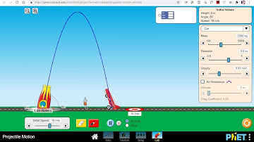 PhET Projectile Motion Lab Introduction