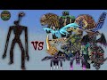 Siren Head v2 vs Distorus Rex and KaijuCraft Bosses | Minecraft Bedrock | MobBattle