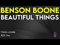 Benson Boone - Beautiful Things - Karaoke Instrumental - Lower