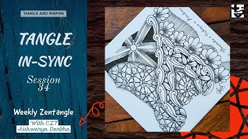 RASHELL + FLUXECHO + PATIENCE + ARUKAS - Zentangle Patterns ✨TangleInSync#34✨Year 2021